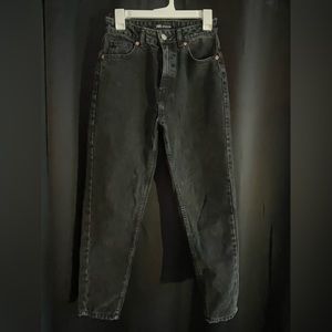 Black, Zara, boyfriend jeans